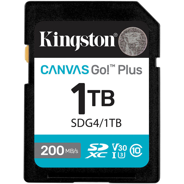 Kingston 1TB Canvas Go Plus Tarjeta de Memoria SDXC UHS-I V30 200MBs