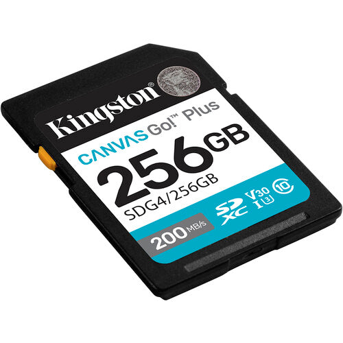 Kingston 256GB Canvas Go! Plus Tarjeta de Memoria UHS-I V30 U3 Clase 10