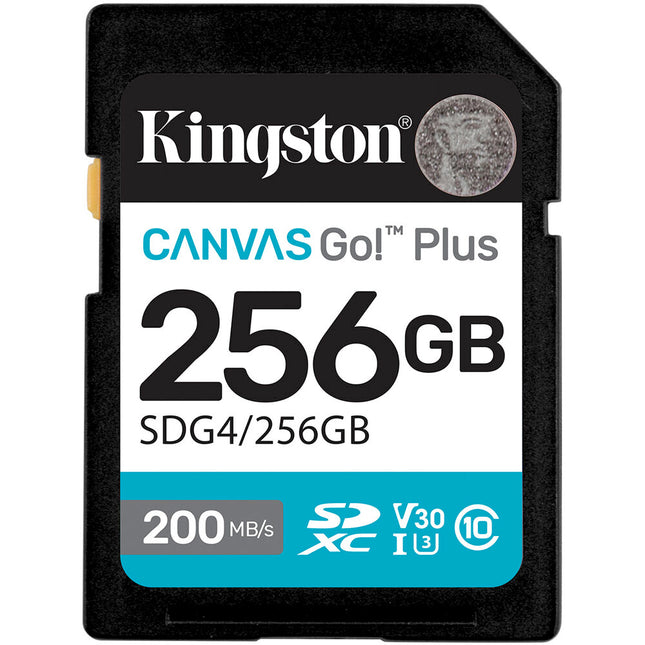 Kingston 256GB Canvas Go! Plus Tarjeta de Memoria UHS-I V30 U3 Clase 10