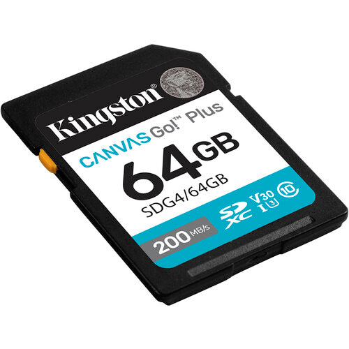 Kingston 64GB Canvas Go! Plus Tarjeta de Memoria UHS-I SDXC 200MB/s 30MB/s