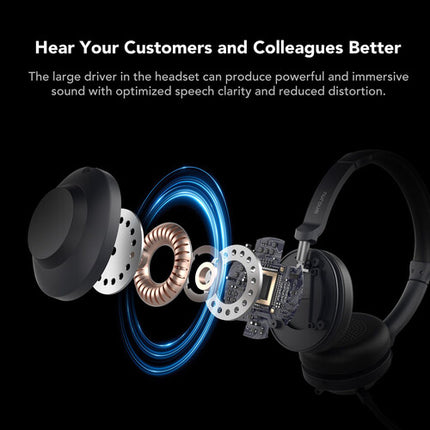 Nuroum HP21 Auriculares estéreo USB con micrófono cancelador de ruido y control integrado