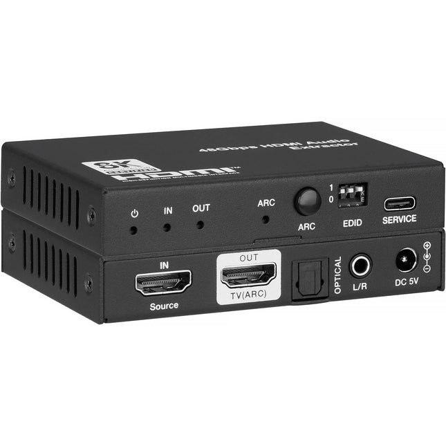 KanexPro HDMI UHD 8K Audio De-Embedder con ARC Salida 7.1 Canales Optical S/PDIF