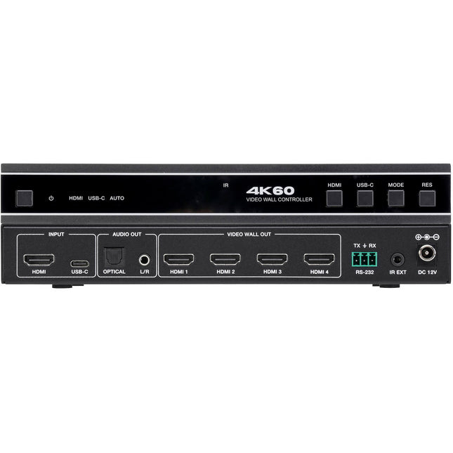 KanexPro 2x4 UHD 4K60 Procesador de Muro de Video HDMI USB-C 180° Rotación