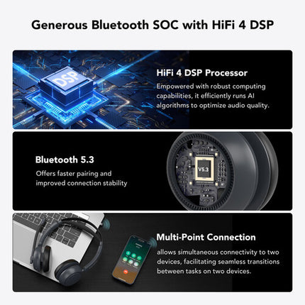 Nuroum HP31D Auriculares Inalámbricos Bluetooth 5.3 35 Horas Uso