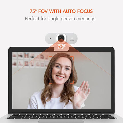 Nuroum V15AFL Webcam 4MP 2K 30fps Luz Anillo USB-A FOV 75°