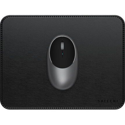 Satechi Mouse Pad de Cuero Vegano Negro Resistente al Agua Durable
