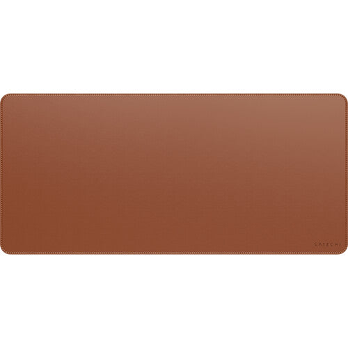 Satechi Premium Desk Mat de cuero vegano marrón resistente al agua