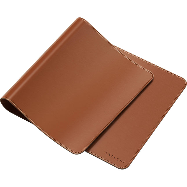 Satechi Premium Desk Mat de cuero vegano marrón resistente al agua