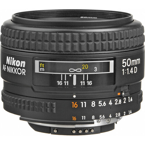 Nikon AF NIKKOR 50mm f1.4D Objetivo F-Mount FX Formato f1.4-f16 7 Lâminas