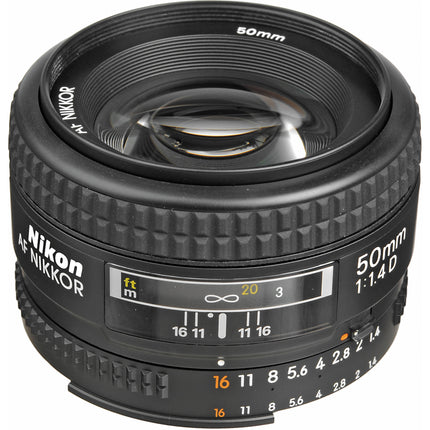Nikon AF NIKKOR 50mm f1.4D Objetivo F-Mount FX Formato f1.4-f16 7 Lâminas
