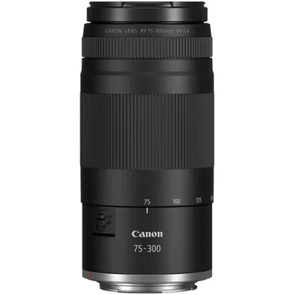 Canon RF 75-300mm f4-5.6 objetivo telefoto ligero distancia mínima 1.5m