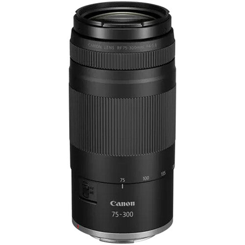 Canon RF 75-300mm f4-5.6 objetivo telefoto ligero distancia mínima 1.5m