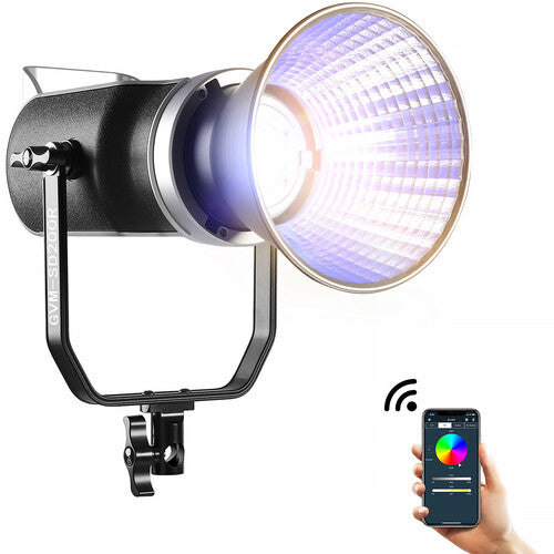 GVM SD200R Lámpara LED de Estudio RGB Bi-Color 200W 2700-7500K con Difusor