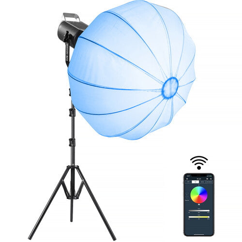 GVM SD200R Kit de Foco LED RGB y Bi-Color 200W 62800 Lux con Soporte y Softbox