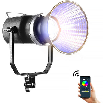 GVM SD200R Kit de Foco LED RGB y Bi-Color 200W 62800 Lux con Soporte y Softbox