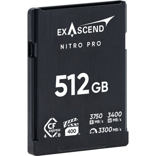 Exascend 512GB Nitro Pro Tarjeta de Memoria CFexpress 4.0 Tipo B 3750 MB/s IP67