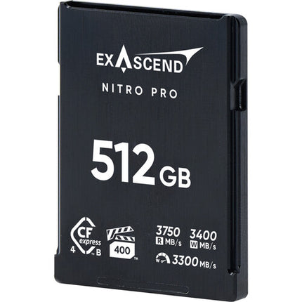 Exascend 512GB Nitro Pro Tarjeta de Memoria CFexpress 4.0 Tipo B 3750 MB/s IP67