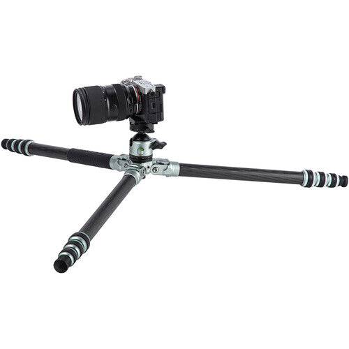 Fotopro MP-6 Tripié de Fibra de Carbono 63 Pulgadas Carga 22 lb con Cabezal esférico