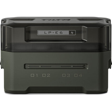 Kit Tilta LP-E6P para cámaras Canon con 2 baterías 2400mAh y cargador USB de 4 bahías verde