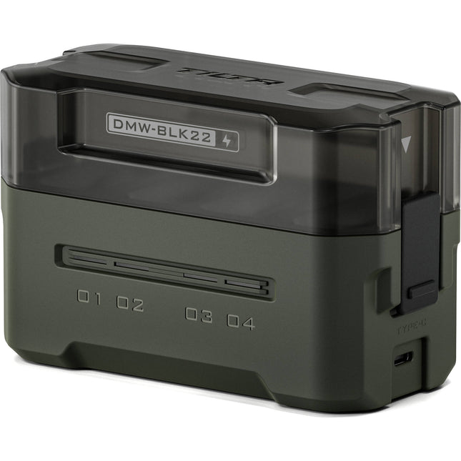 Estación de carga portátil Tilta para baterías DMW-BLK22 carga cuádruple rápida 45W USB-C