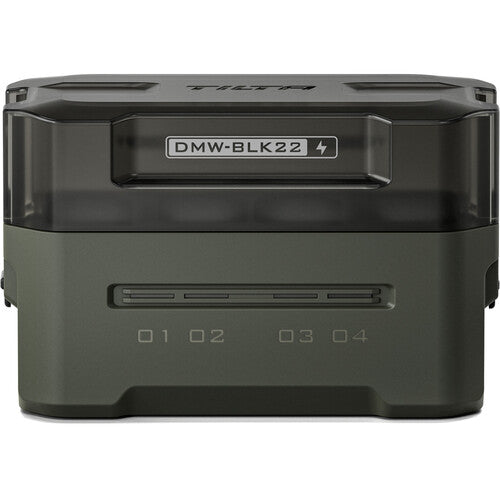 Estación de carga portátil Tilta para baterías DMW-BLK22 carga cuádruple rápida 45W USB-C