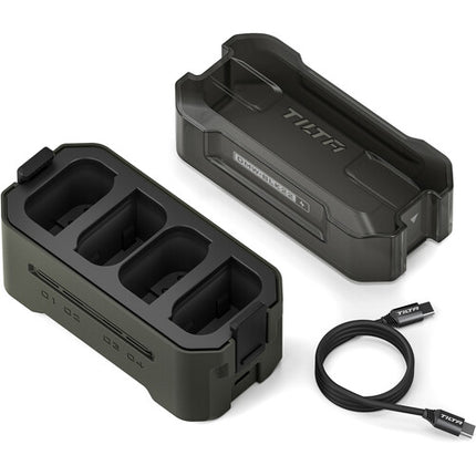 Estación de carga portátil Tilta para baterías DMW-BLK22 carga cuádruple rápida 45W USB-C