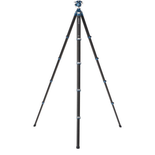 Benro CyanBird 2 trípode de fibra de carbono 62.8 pulg altura máxima capacidad 44.1 lb con cabezal bola invertida G36PT y estuche de transporte