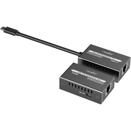 Rocstor TrueReach TR7 Extensor USB-C a HDMI 4K120 hasta 197 pies
