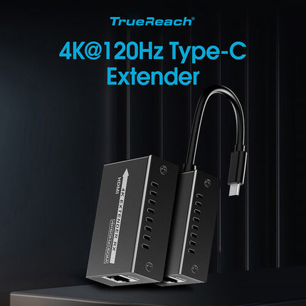 Rocstor TrueReach TR7 Extensor USB-C a HDMI 4K120 hasta 197 pies