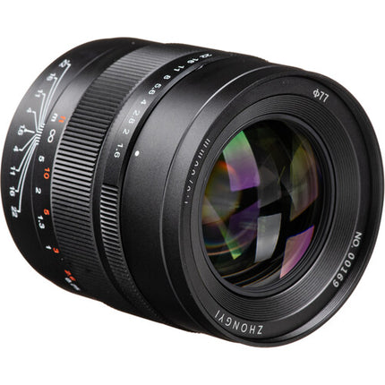 Mitakon Zhongyi Speedmaster 80mm f1.6 Objetivo para FUJIFILM G 63mm Manual
