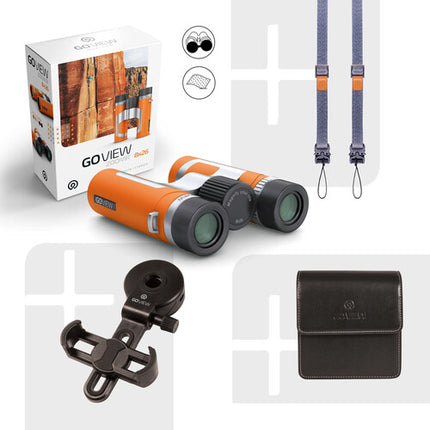 GOVIEW ZOOMR 8x26 Prismáticos Compactos Multicoated Nitrogenados Funda