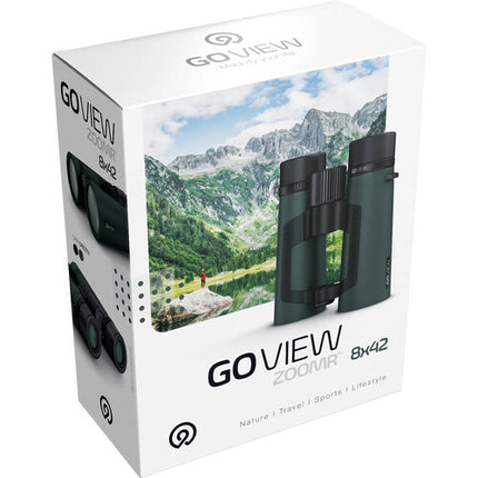 GOVIEW ZOOMR 8x42 Binoculares Compactos con Primas BAK4 y Adaptador Smartphone