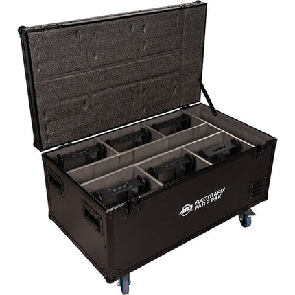 American DJ ElectraPix Par 7 Pak Luz LED RGBAL+UV 20W 17° 6 Unidades Kit