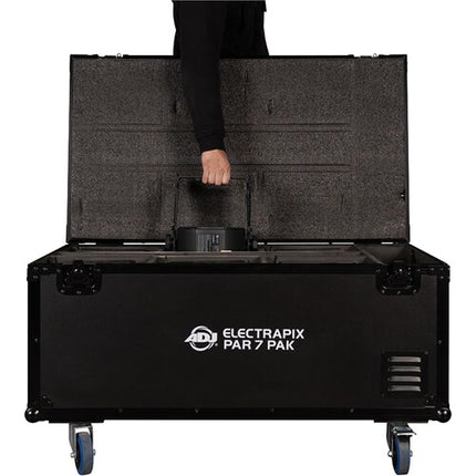 American DJ ElectraPix Par 7 Pak Luz LED RGBAL+UV 20W 17° 6 Unidades Kit