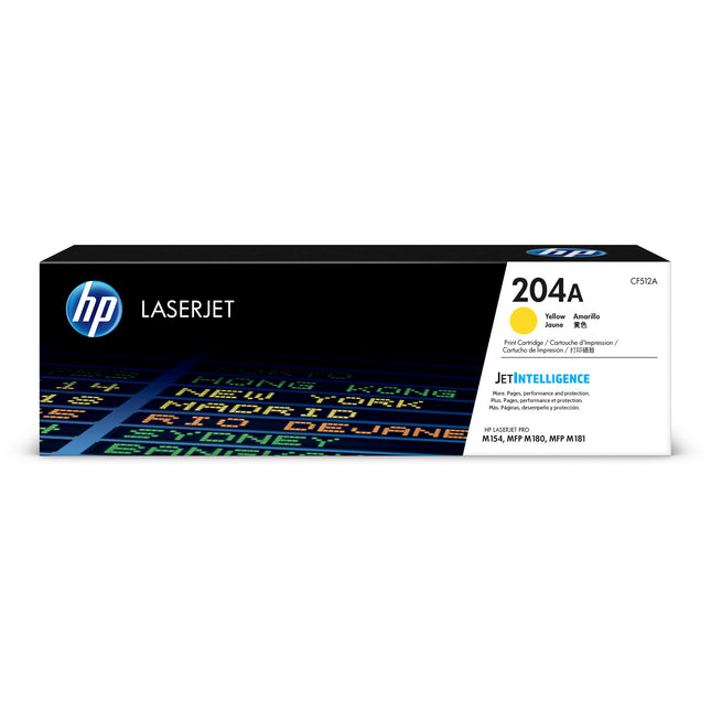 Cartucho de tóner amarillo HP 204A para LaserJet Pro M154a MFP M180n