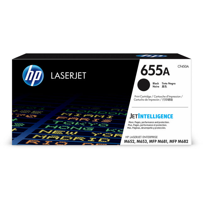 Cartucho de toner negro HP 655A para impresoras LaserJet Enterprise MFP