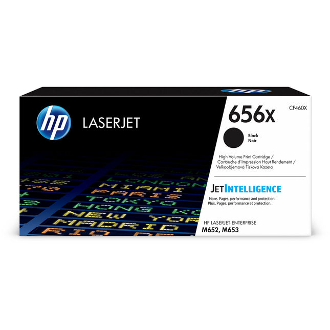 HP 656X Cartucho de tóner negro para impresora LaserJet Enterprise M653 M652