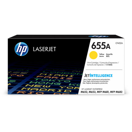 Cartucho Toner Amarillo HP 655A para LaserJet Enterprise MFP M681f M652dn