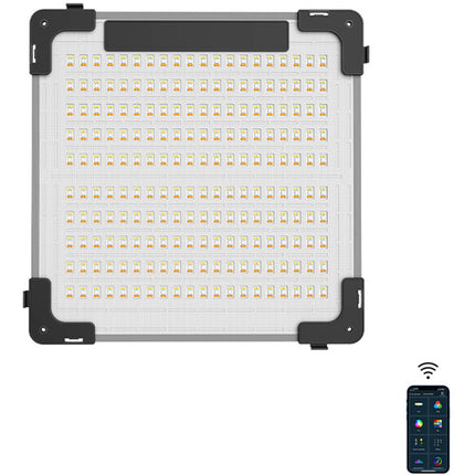 GVM B100C Panel LED RGB Plegable 17.7x17.7" 3830 Lux 2000-10000K Kit Completo