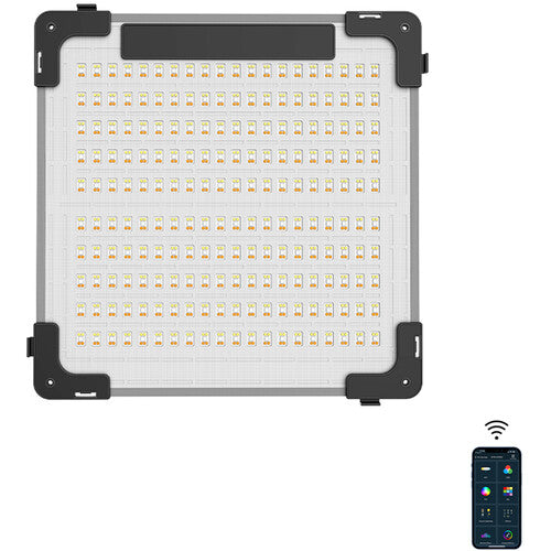 GVM B100C Panel LED RGB Plegable 17.7x17.7" 3830 Lux 2000-10000K Kit Completo