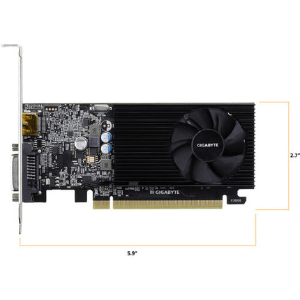 Gigabyte GeForce GT 1030 Tarjeta gráfica 2GB DDR4 1417 MHz Low Profile HDMI DVI