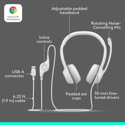 Logitech H390 Auriculares USB-A Micrófono con Cancelación de Ruido