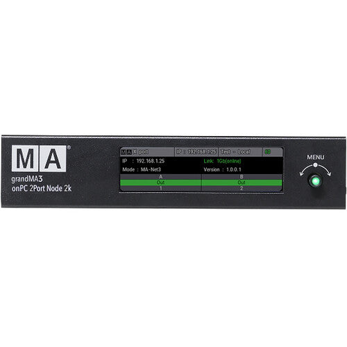 MA Lighting grandMA3 onPC 2Port Node 2k PoE Interfaz DMX 2 Universos 1Gb Ethernet