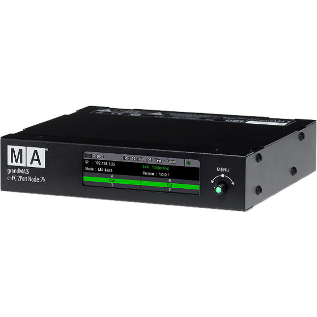 MA Lighting grandMA3 onPC 2Port Node 2k PoE Interfaz DMX 2 Universos 1Gb Ethernet