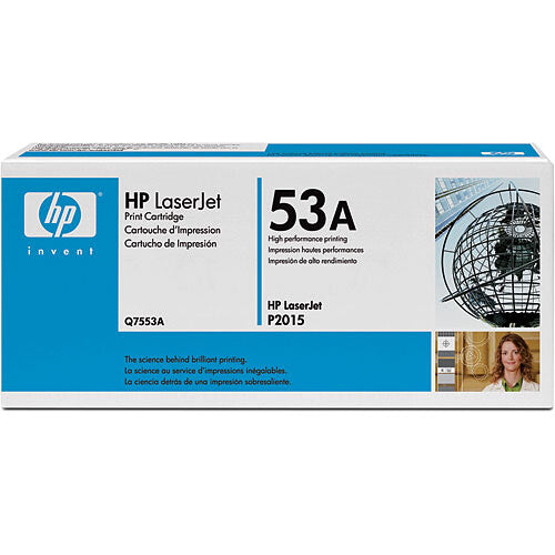 Cartucho de Tóner Negro HP LaserJet 53A para Impresoras P2015 y M2727nf
