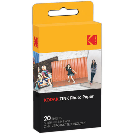 Kodak Papel Fotográfico ZINK 2 x 3 Pulgadas 40 Hojas Resistente Agua