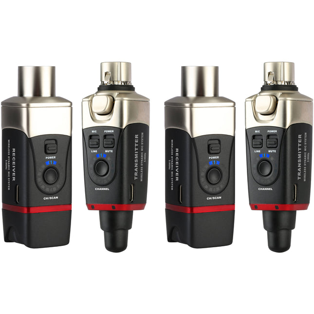 Xvive Audio U35D Sistema Dual Inalámbrico 5.8 GHz 100 ft Alcance