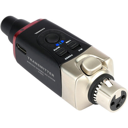Xvive Audio U35T Transmisor Inalámbrico para Micrófono 5.8 GHz 100' Alcance 5 Horas Batería