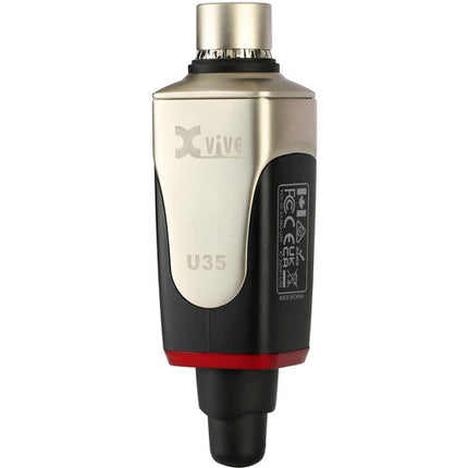 Xvive Audio U35T Transmisor Inalámbrico para Micrófono 5.8 GHz 100' Alcance 5 Horas Batería
