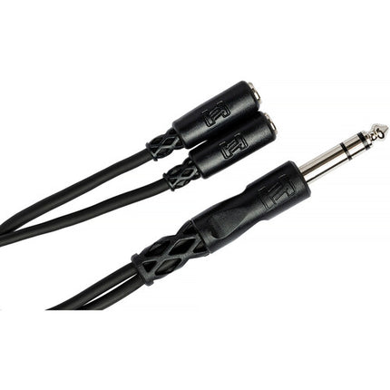 Hosa Technology Cable en Y de 15 cm 1/4" Stereo Macho a 2 de 3.5 mm Stereo Hembra